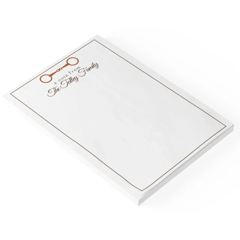 Personalized Equestrian Notepad: Family Stationery, To-Do List